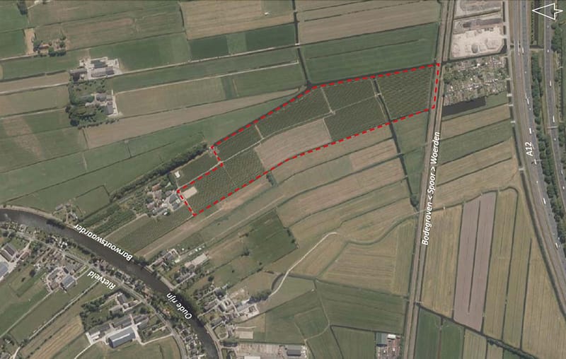 Luchtfoto Lievaart Plangebied